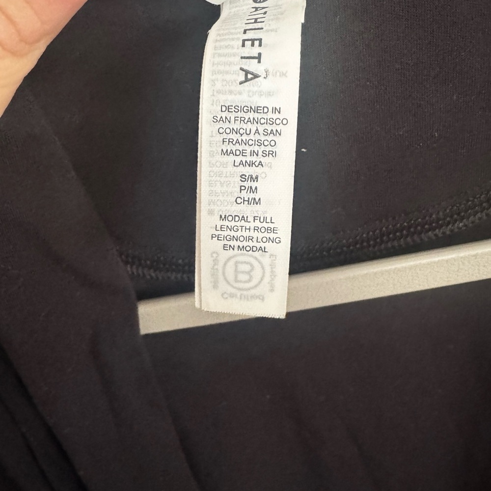 Athleta Modal Full Length Robe Lounge Black S/M - Picture 9 of 14